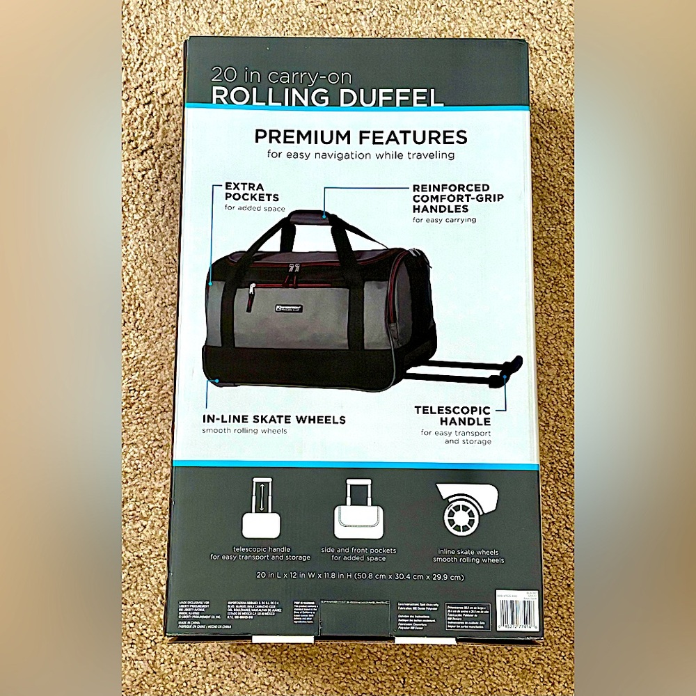 Xpedition Travelers Club rolling duffel 20 inch - Picture 2 of 7